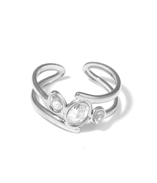 Anillo con circonitas ovaladas 2