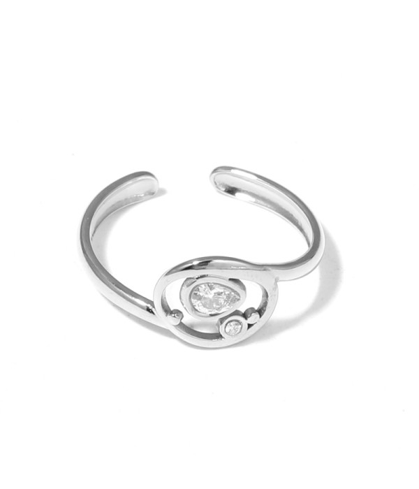 Anillo abierto con circonitas 2
