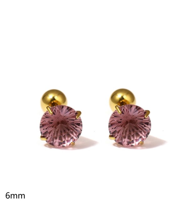 Pendientes dorados con circonitas redondas...