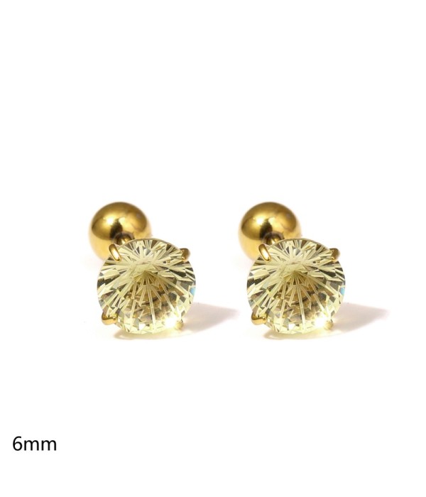 Pendientes dorados con circonitas redondas...