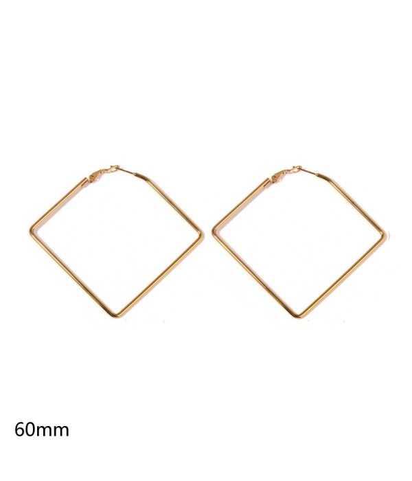 Pendientes de aro cuadrados de 60mm