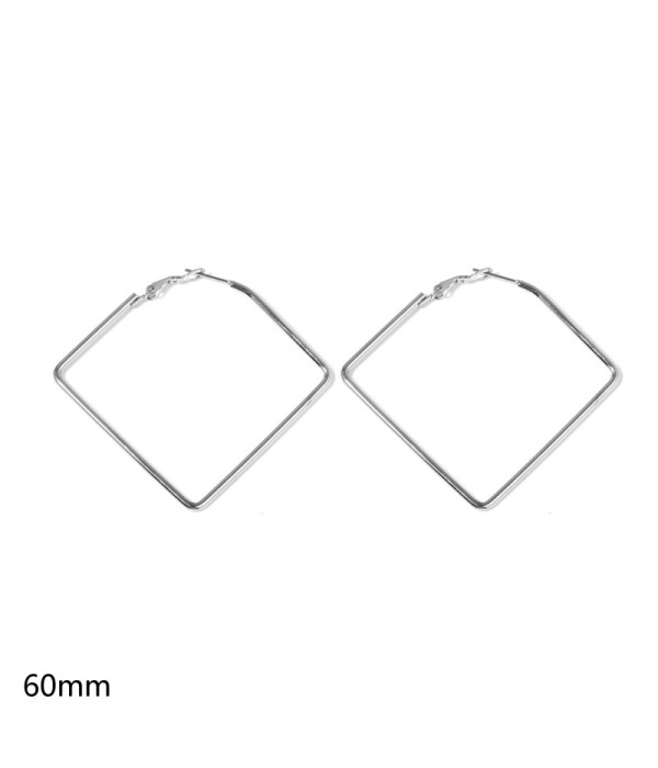 Pendientes de aro cuadrados de 60mm