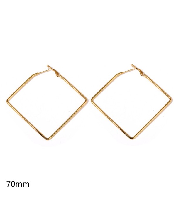 Pendientes de aro cuadrados de 70mm
