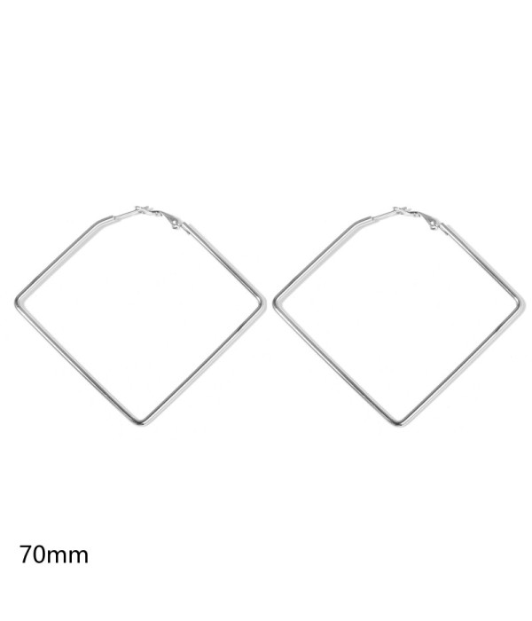 Pendientes de aro cuadrados de 70mm 2