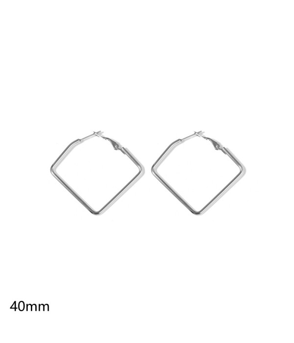 Pendientes de aro cuadrados de 40mm 2