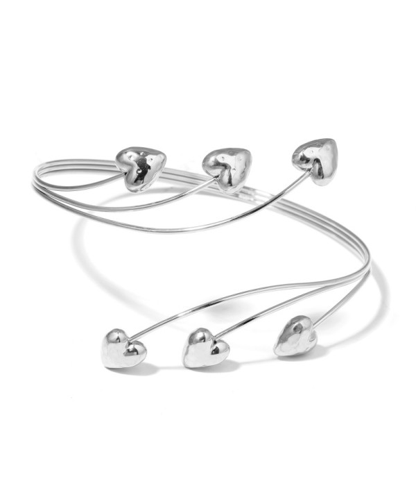 Brazalete de brazo plateado con diseño de...