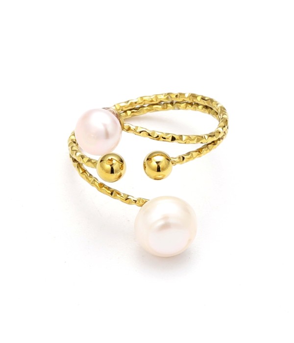Anillo abierto con perla