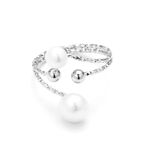 Anillo abierto con perla