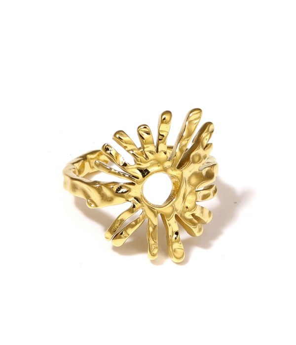Anillo dorado de rayos del sol abstractos