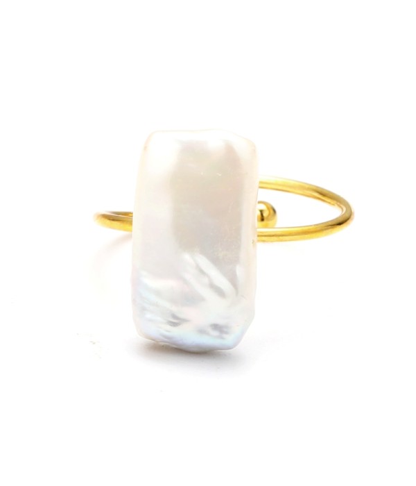Anillo abierto con perla 2