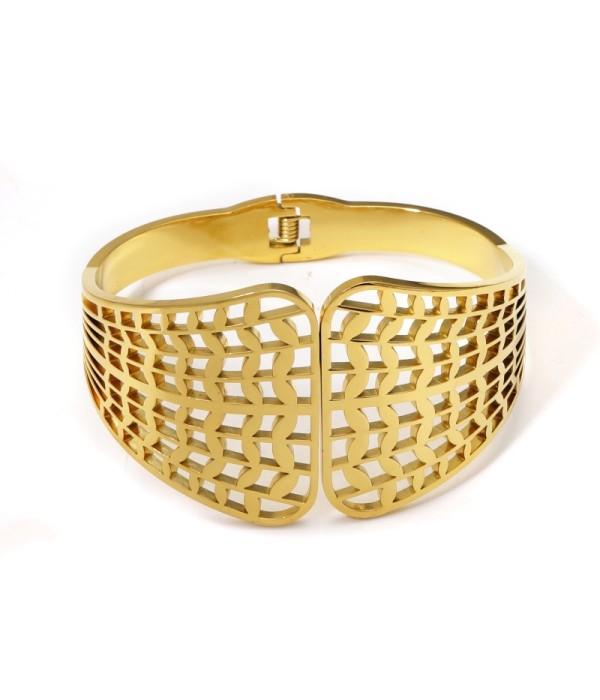 Brazalete dorada tipo manguito