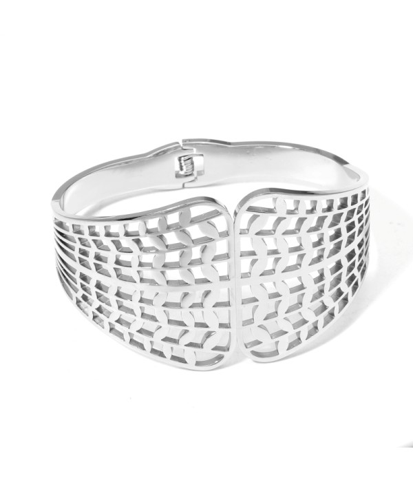 Brazalete plateada tipo manguito