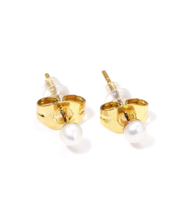 Pendientes pequeños de perla 3mm