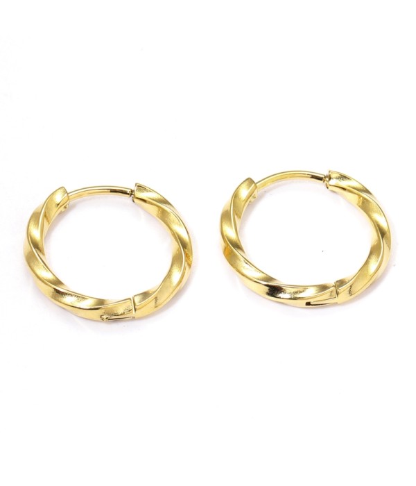 Pendientes de aro pequeño-medianos 12mm con textura...