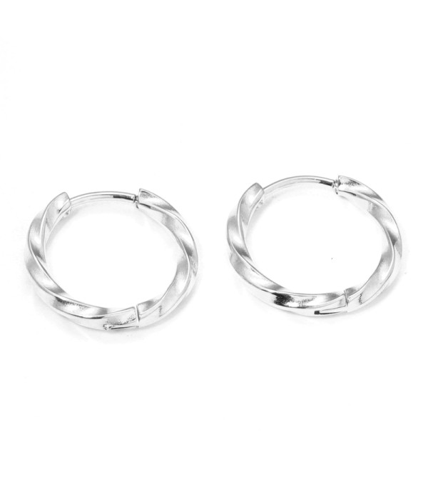 Pendientes de aro pequeño-medianos 12mm con textura enroscada