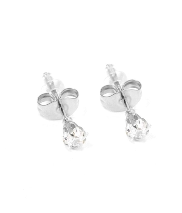 Pendientes pequeños con circonitas de estrella de 4mm 2