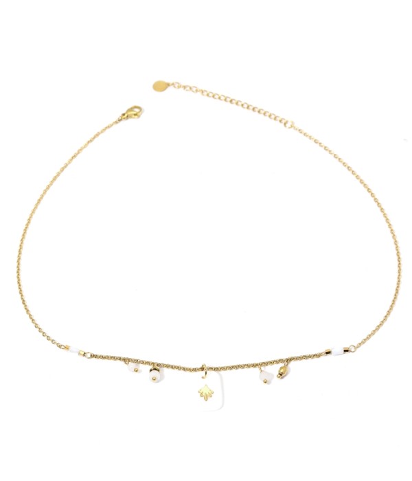 Collares dorados con colgantes cuadrados redondeados de...