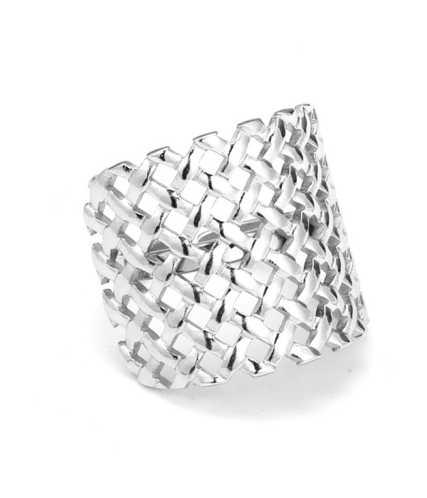 Anillos con diseño de rejilla