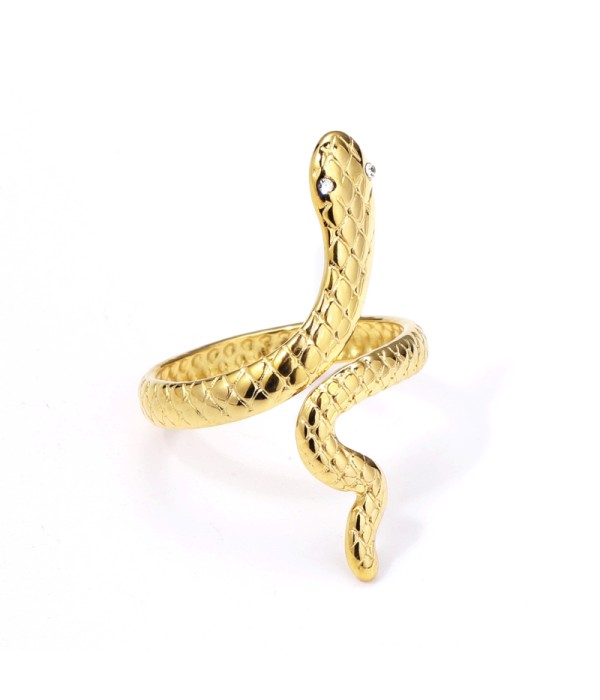 Anillo dorado de serpiente