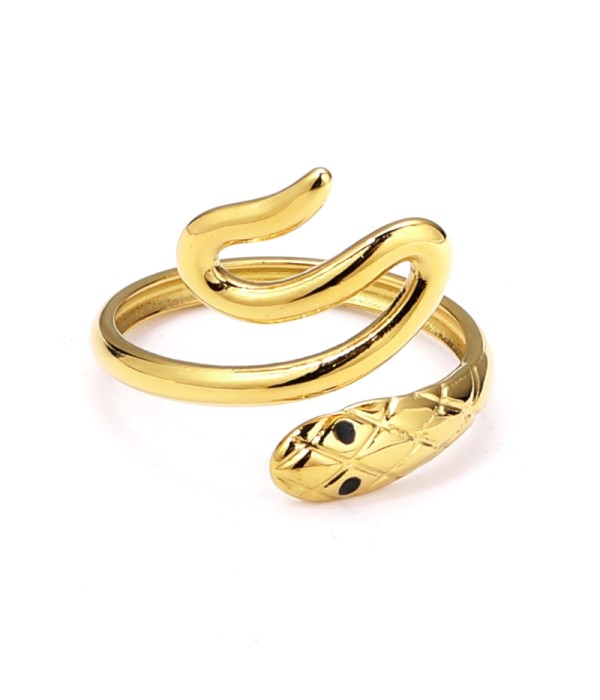 Anillo dorado de serpiente