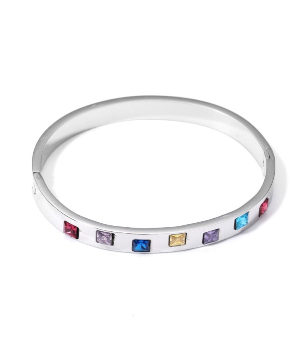 Pulsera plateada dorada tipo manguito