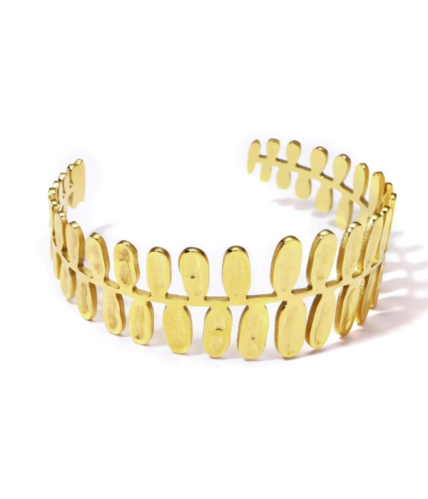 Brazalete dorada de hojas de árbol