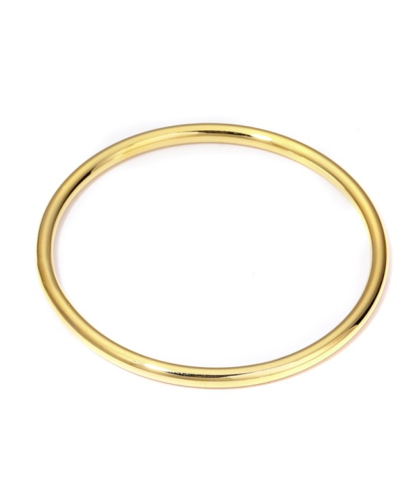 Pulsera rígida dorada lisa ultrafina