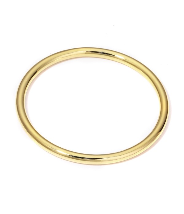 Pulsera rígida dorada lisa fina