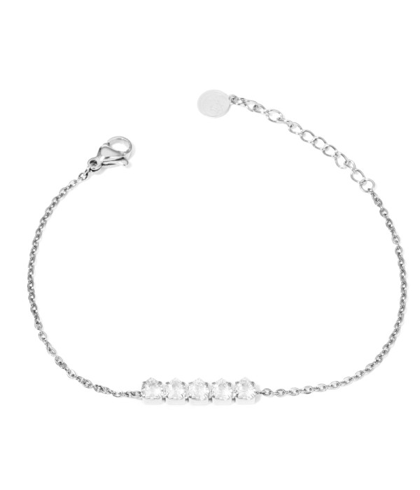 Pulsera de eslabones de cristales