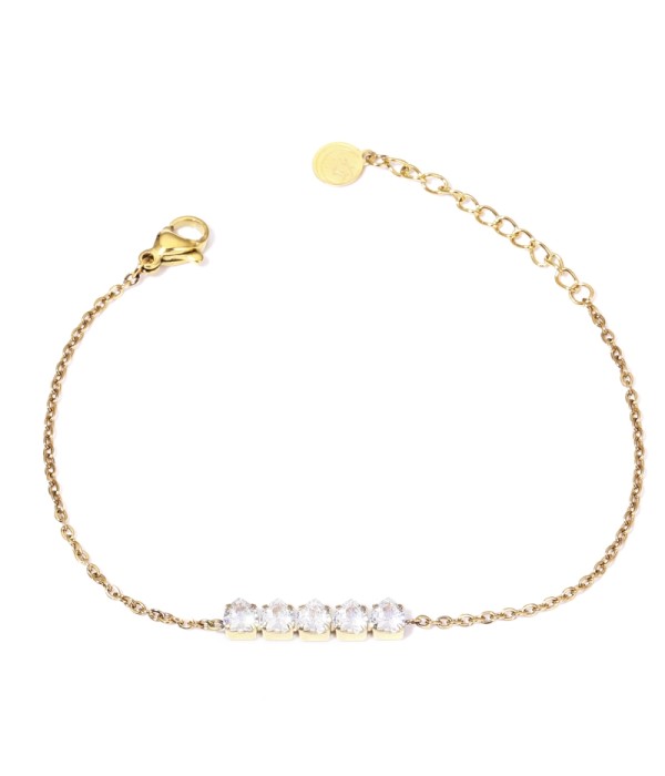 Pulsera de eslabones de cristales