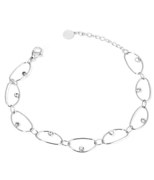 Pulsera de eslabones ovalados entrelazados