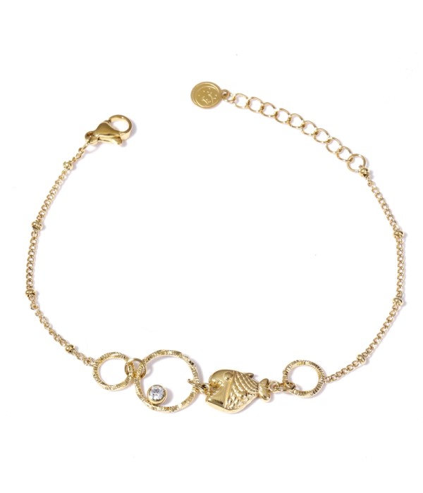 Pulsera de pez y aros