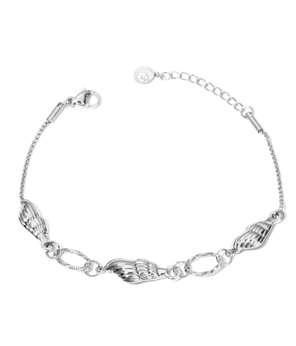 Pulsera de eslabones de conchas marinas y aros