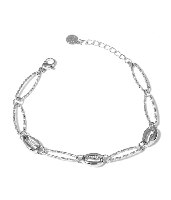 Pulsera de eslabones de granos de café y aros