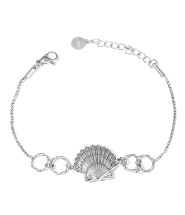 Pulsera de vieira y aros