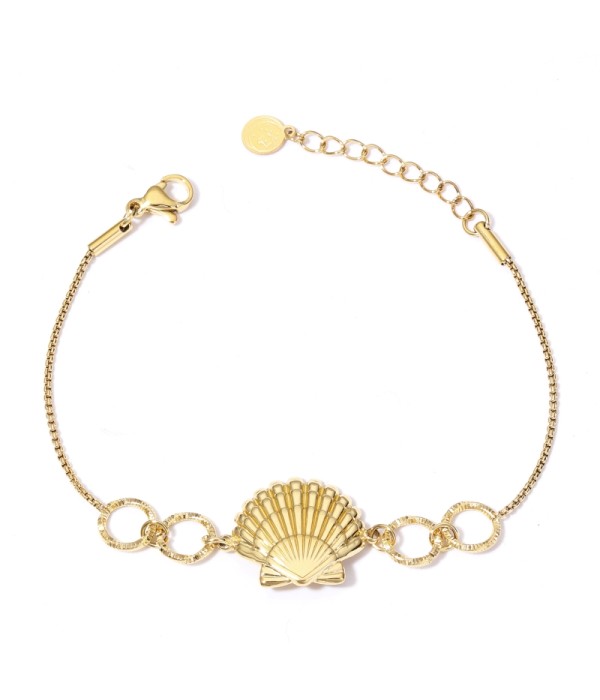 Pulsera de vieira y aros