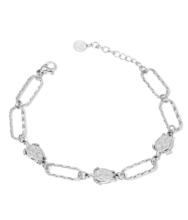 Pulsera de eslabones de tortuga y aros