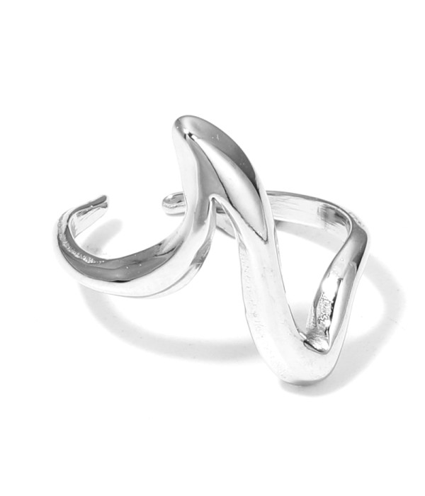 Anillo abierto plateado