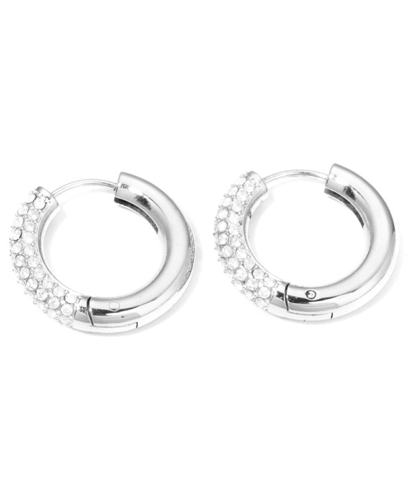 Pendientes de aro medianos con circonitas