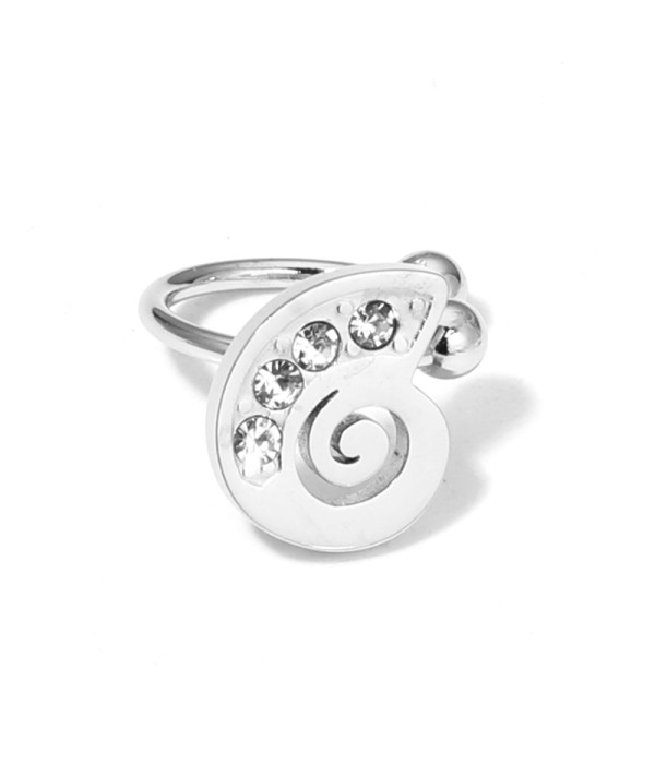 Clip de oreja de concha con circonitas