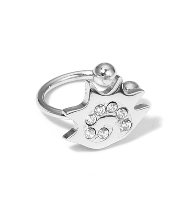 Clip de oreja de concha con circonitas