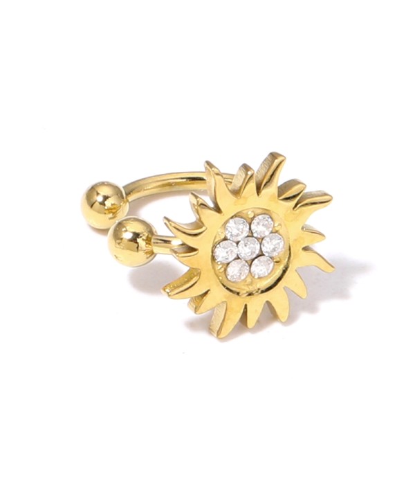 Clip de oreja de sol con circonitas