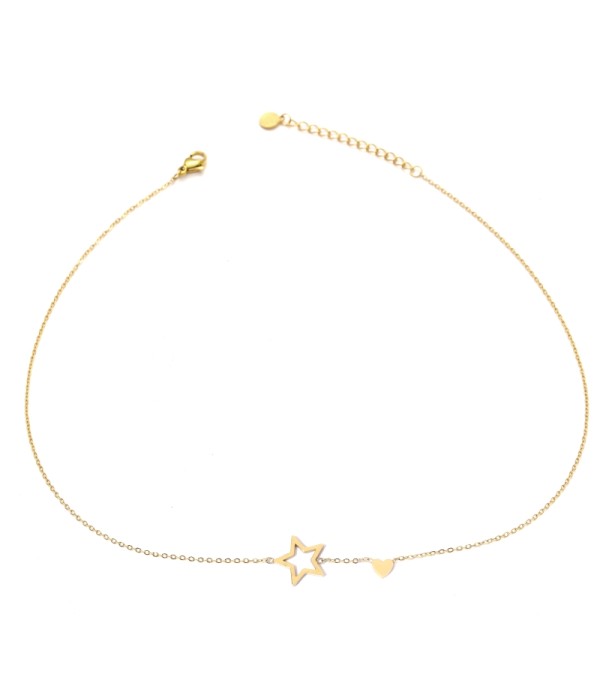 Collar dorada con estrella