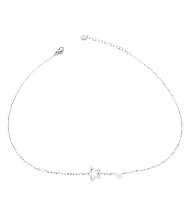 Collar plateada con estrella