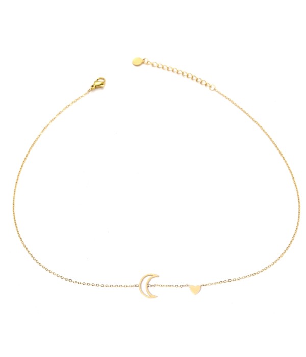 Collar dorada con luna