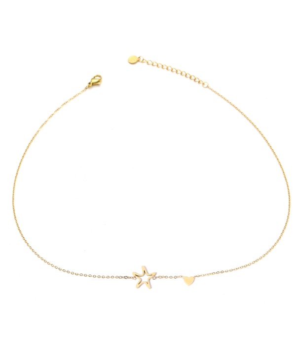 Collar dorada con estrella de mar