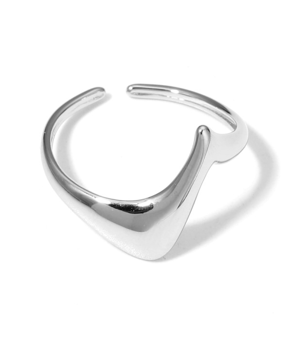 Anillo abierto plateado