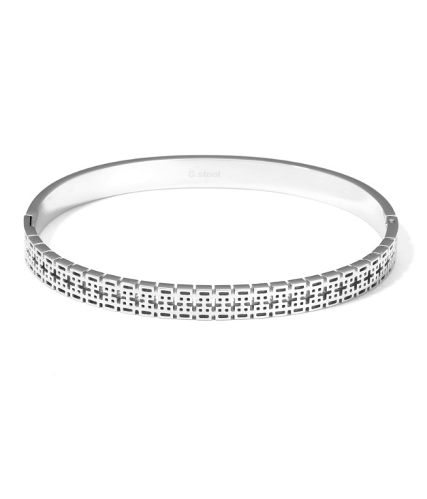 Pulsera rígida tipo manguito con borde dentado