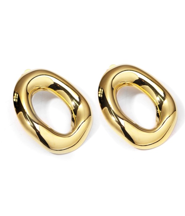 Pendientes dorados de círculos irregulares