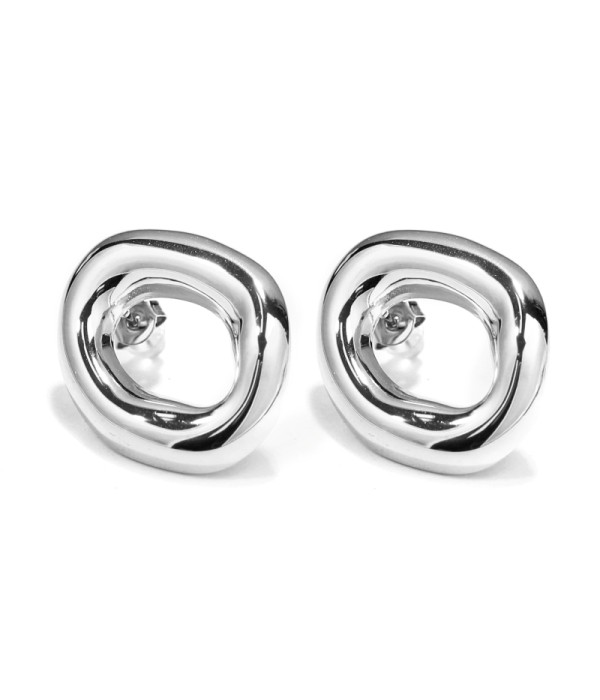 Pendientes de círculos irregulares pequeños